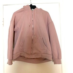 New Trendy Queen Pink Zip up Hoodie Sweatshirt